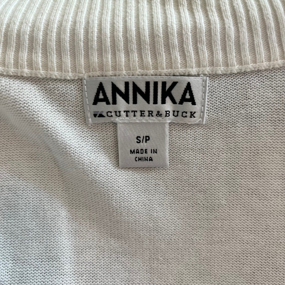 Annika Cutter & Buck Women's Small Full Zip Mock Neck‎ Track Jacket 100% Cotton - Picture 8 of 9